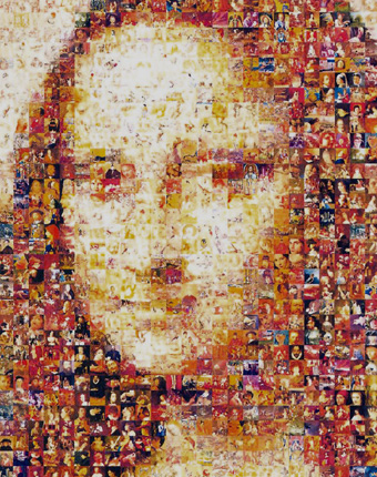 fotomosaico de Mona Lisa por Robert Silvers