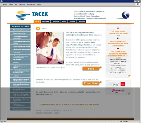 rediseño web taxex.es