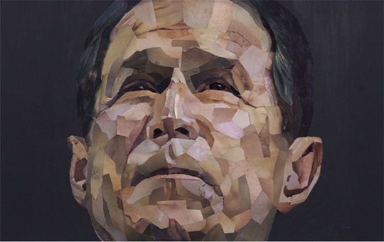 retrato de Bush por Jonathan Yeo